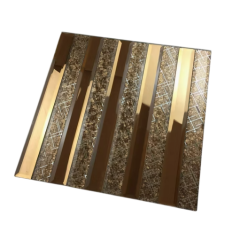 Kendinden Yapışkanlı Mozaik Panel - Dekoratif Duvar Kaplaması - Bronz ve Parıltılı