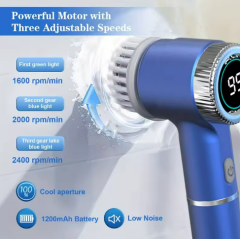5 Başlıklı Elektrikli Temizlik Cihazı - Taşınabilir, Şarj Edilebilir 3 Hız Ayarlı Temizleyici