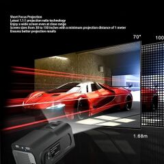 Mini Projektör, 4K 1080P Full HD Destekli Taşınabilir Projektör - Akıllı Projektör ile Evinizde Sinema Keyfi