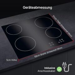 BOMANN Ankastre Cam-Seramik Ocak