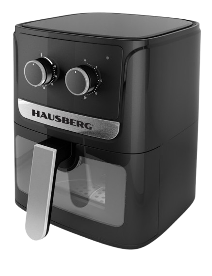 HAUSBERG Şeffaf Görünümlü Airfryer / Sıcak Hava Fritözü - 5 Litre Kapasiteli
