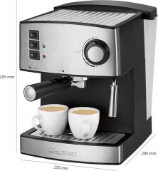 CLATRONIC Espresso Makinesi (850 W, 15 Bar Basınç)