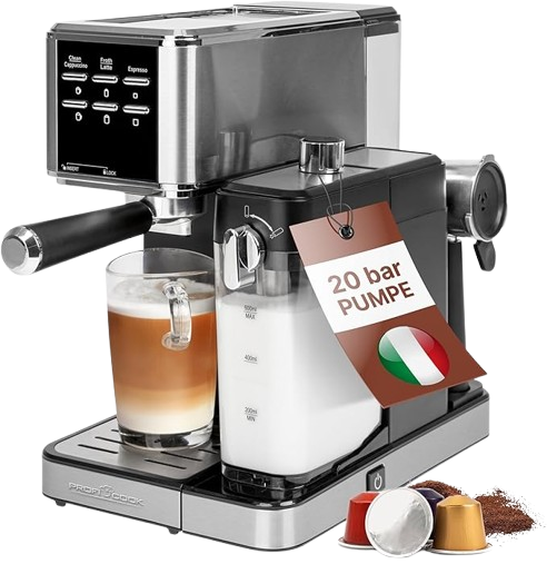 PROFICOOK Espresso Makinesi (Nespresso Kapsül Uyumlu, 20 Bar, 1350 W)