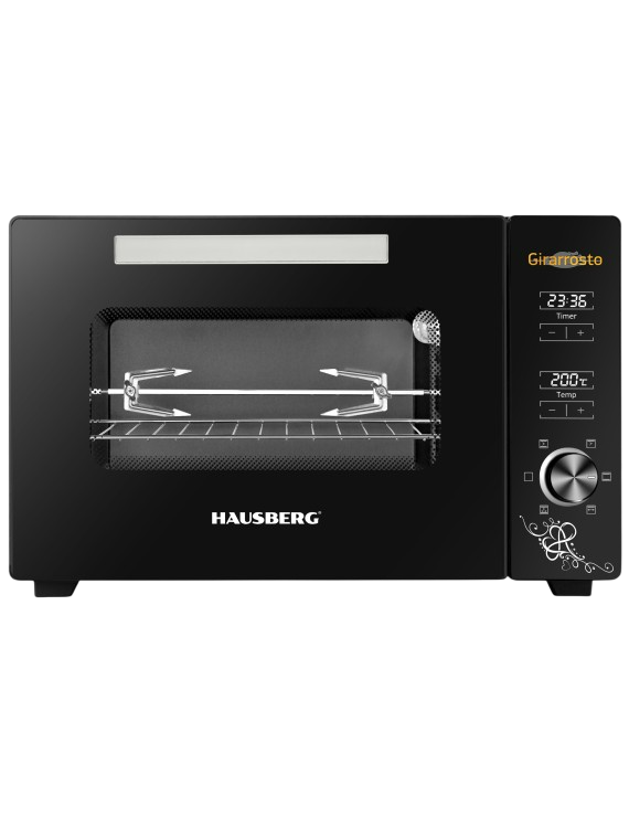 HAUSBERG Dijital Mini Fırın | 48L Kapasite & Turbo Fan
