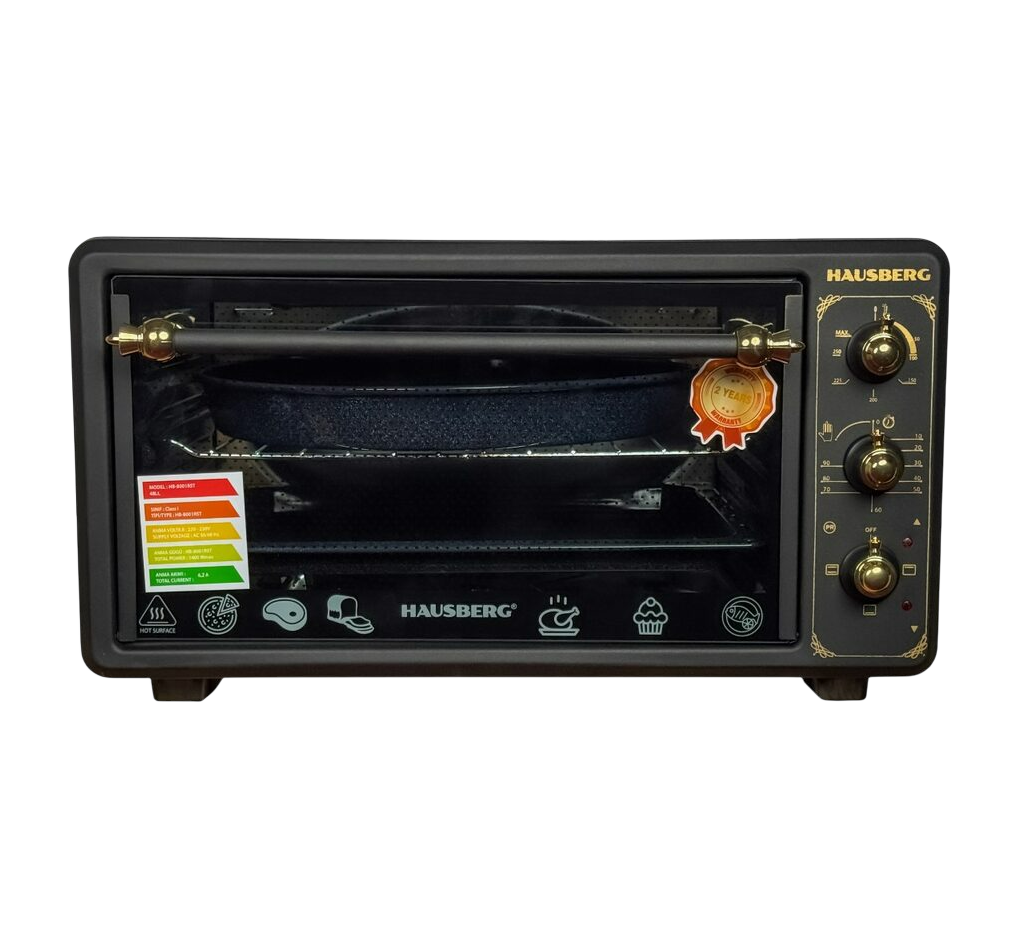 HAUSBERG Rustik Elektrikli Fırın | 48L Kapasite