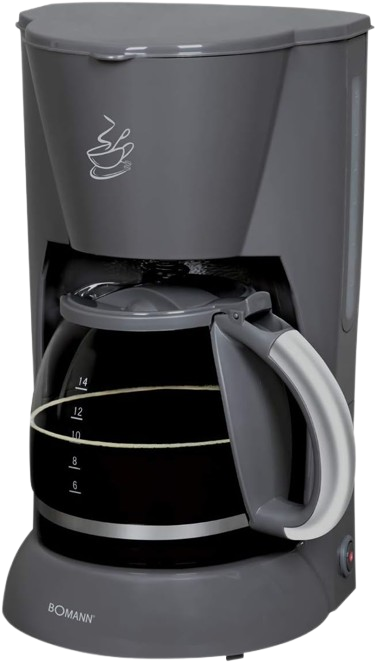 BOMANN Filtre Kahve Makinesi – Gri (900W)