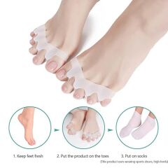 Silikon Ayak Parmak Arası Koruyucu – Halluks Valgus ve Ayak Sağlığı İçin Konforlu Çözüm