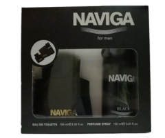 NAVIGA Black For Men EDT 100 ml + Deodorant 150 ml Erkek Parfüm Seti