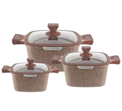 NEWAL Jumbo Tencere Seti - 6 Parça - 22/24/26 CM