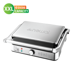NEWAL Tost Makinesi - XXL Büyük Boy (6 Dilim)
