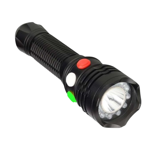 POWERMASTER Şarjlı El Feneri & LED Sinyal Işığı (Yeşil-Beyaz-Kırmızı)